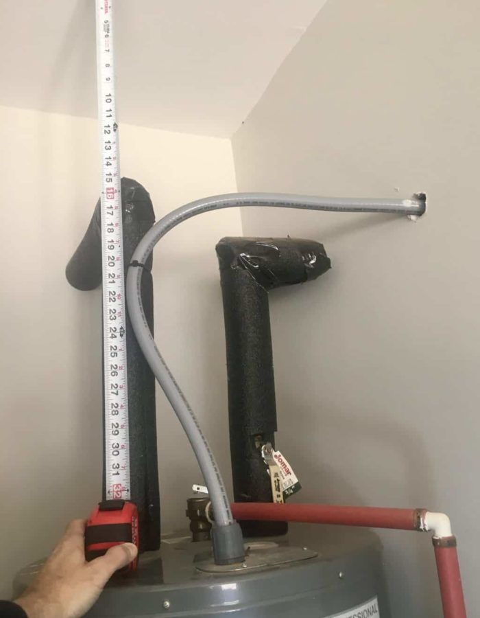 low clearance above water heater? use a flexible anode rod