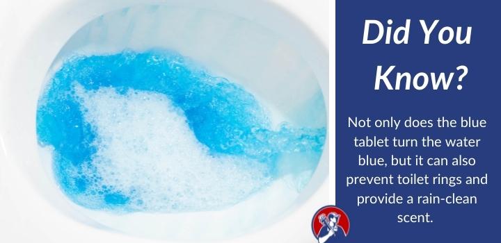 did you know how to make toilet water blue with tablets